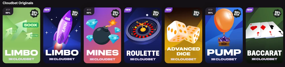 Cloudbet Casino Spiele